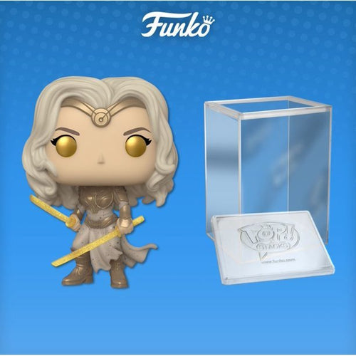 Funko Eternals - Thena Fighting Pose/Alt Weapon+ Pop! Stacks Plastic Protector Walmart Exclusive