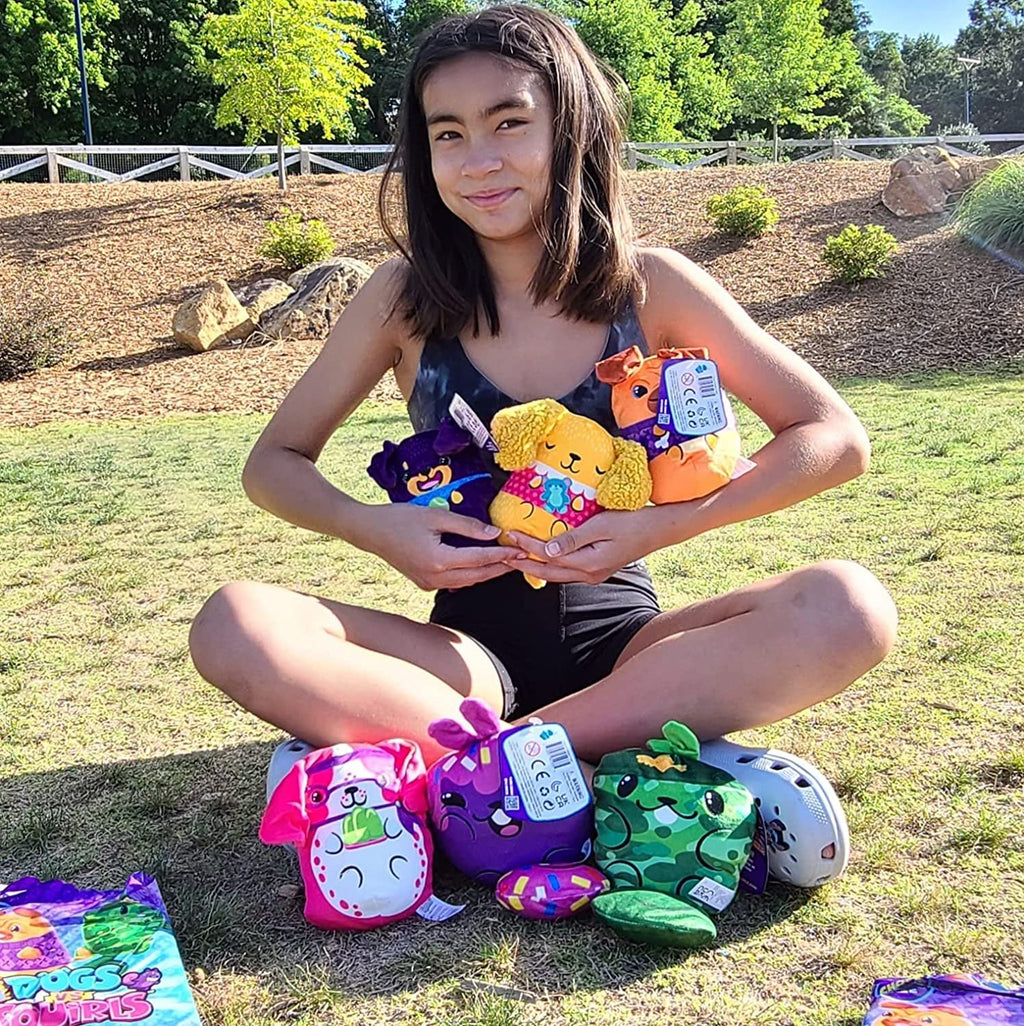 Dogs vs Squirls - Mystery Bag - 12-Pack - Chonks - Amazon Exclusive Super-Soft & Bean-Filled Plushies! Collect These as Stocking Stuffers! Great for Advent Calendars - Great for Kids, Boys, & Girls!