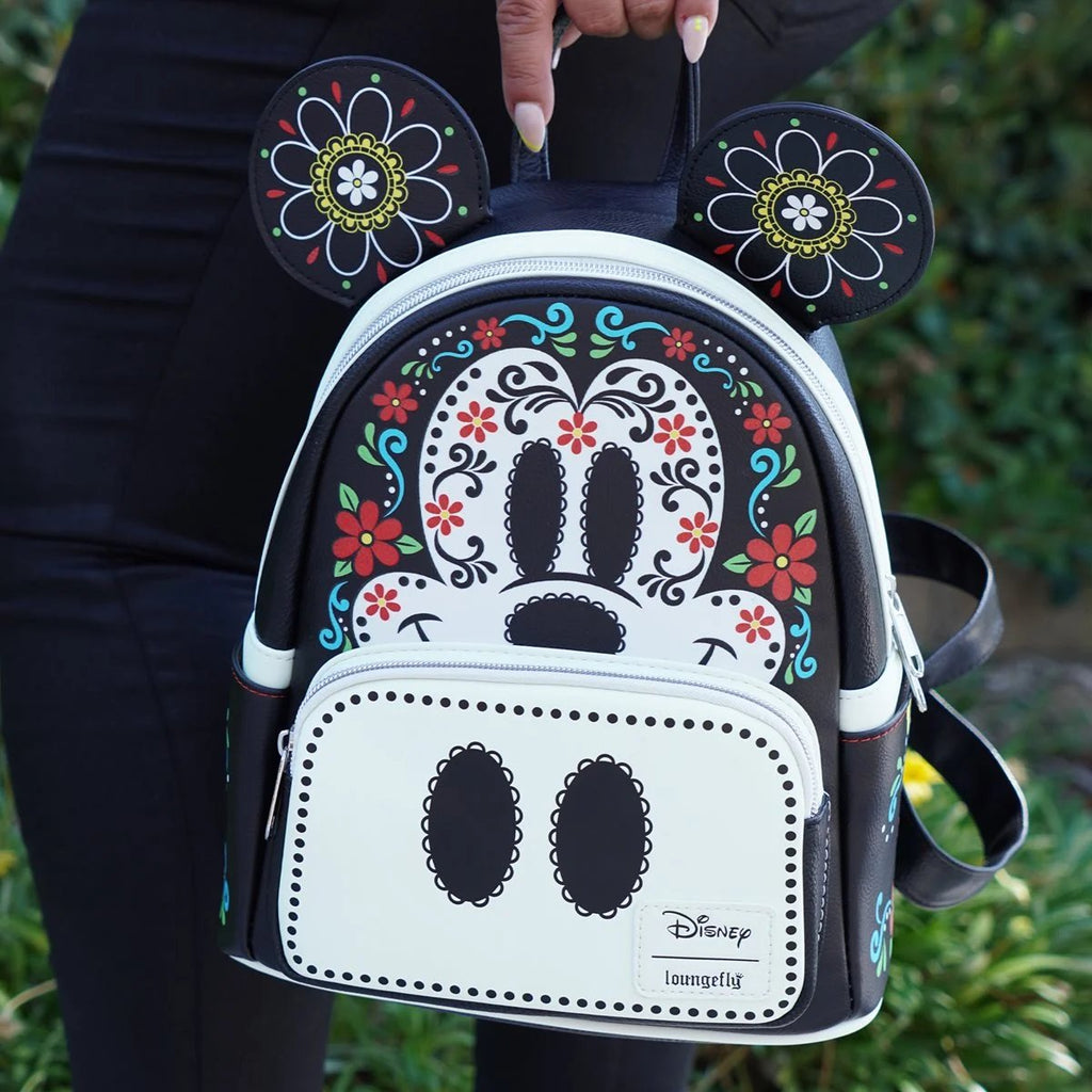 Loungefly Mickey Mouse Dia De Los Muertos Sugar Skull Mickey Mini-Backpack EE Exclusive