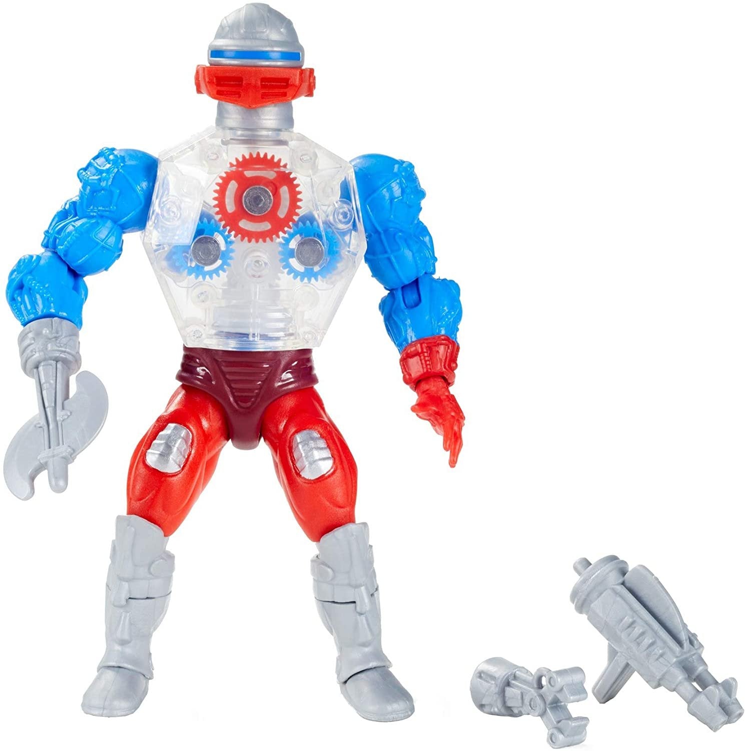 Masters of the Universe Origins 5.5-in Roboto Action Figure, Battle Character for Storytelling Play and Display, Gift for 6 to 10-Year-Olds and Adult Collectors