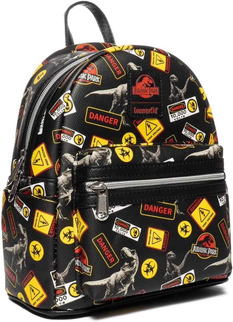Jurassic Park Warning Signs Mini-Backpack - Entertainment Earth Exclusive