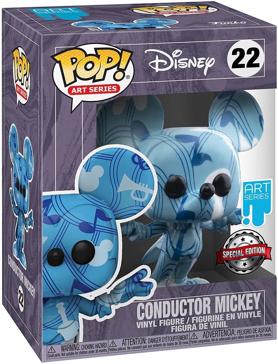 Mickey Mouse Funko Conductor Exclusive Artist Series with Pop! Hard Stack Protector #22