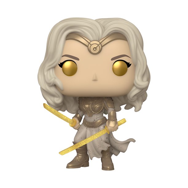 Funko Eternals - Thena Fighting Pose/Alt Weapon+ Pop! Stacks Plastic Protector Walmart Exclusive