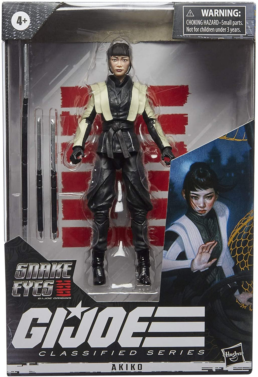 G.I. Joe AKIKO Classified Series Snake Eyes Collectible Action Figure 18 Premium 6-Inch