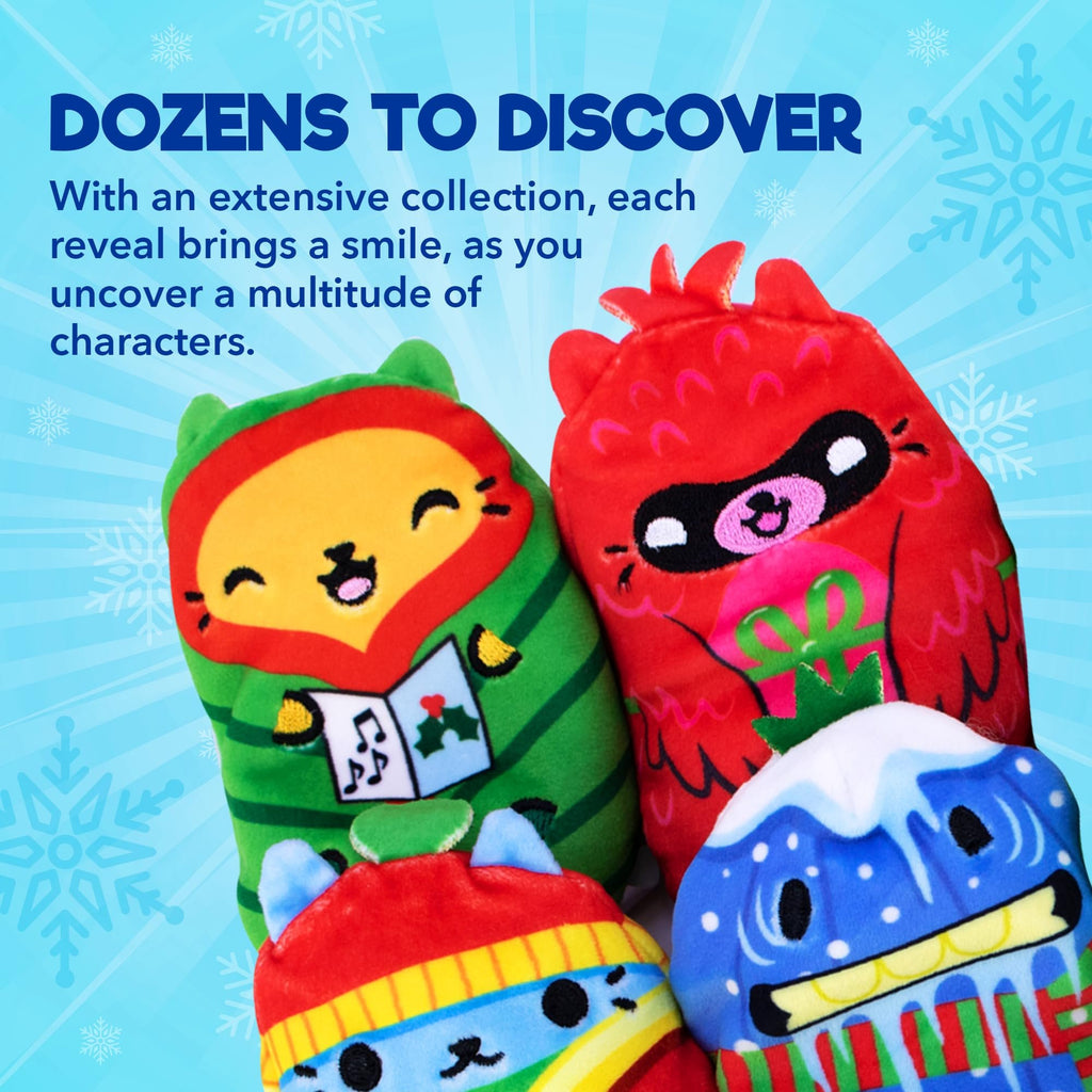 Cats vs Pickles 12pk Christmas Bean Mystery Bags | 4" Bean Filled Plushies for Advent Calendars | Blind Bags for Girls and for Boys | Surprise Bean Collectibles for Kids & Adults | 12-pack