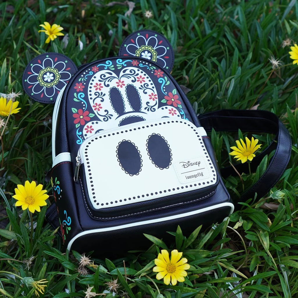 Loungefly Mickey Mouse Dia De Los Muertos Sugar Skull Mickey Mini-Backpack EE Exclusive