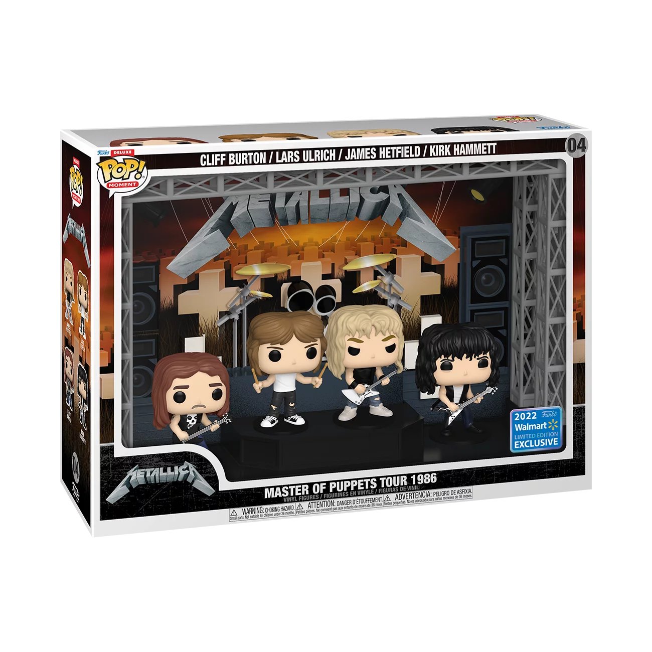 Funko Pop! Moment Deluxe: Metallica Master of Puppets Tour 1986 Vinyl Figures (2022 Limited Edition Walmart Exclusive)