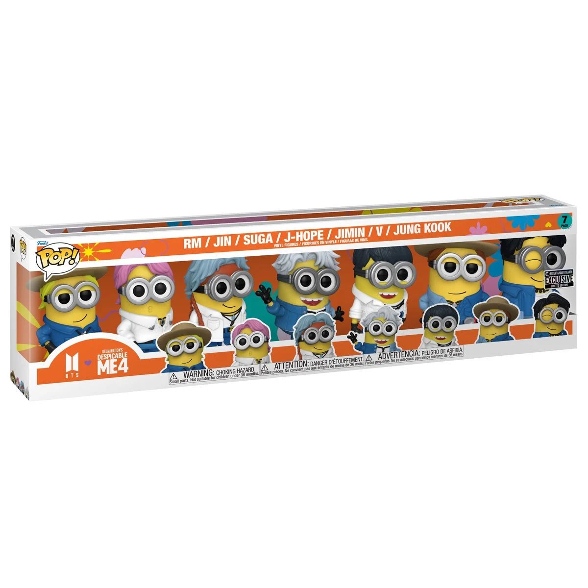 Despicable Me 4 Minions x BTS Limited Edition Funko Pop! 7-Pack