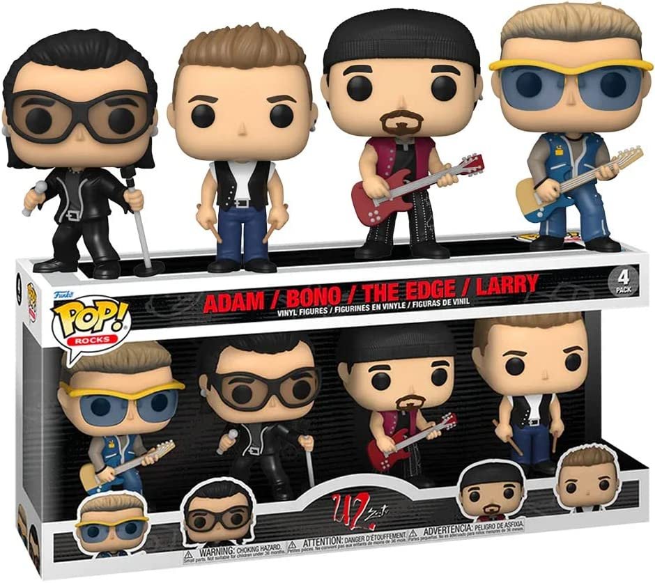 Funko Pop! Rocks: U2 - Zoo TV - Adam/Bono/The Edge/Larry - 4pk Vinyl Figure