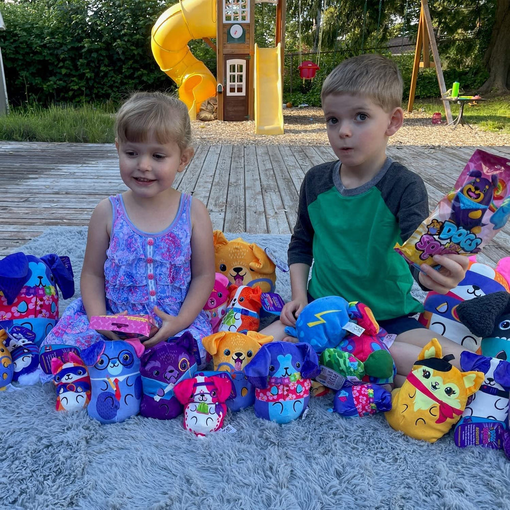 Dogs vs Squirls - Mystery Bag - 12-Pack - Chonks - Amazon Exclusive Super-Soft & Bean-Filled Plushies! Collect These as Stocking Stuffers! Great for Advent Calendars - Great for Kids, Boys, & Girls!