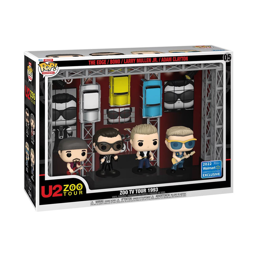 Funko Pop! Moment Deluxe: U2’s Zoo TV Tour (1993) Vinyl Figures (2022 Limited Edition Walmart Exclusive)