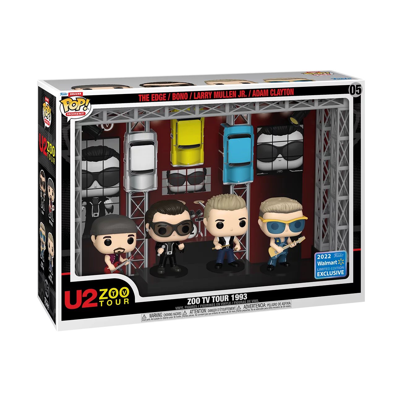 Funko Pop! Moment Deluxe: U2’s Zoo TV Tour (1993) Vinyl Figures (2022 Limited Edition Walmart Exclusive)