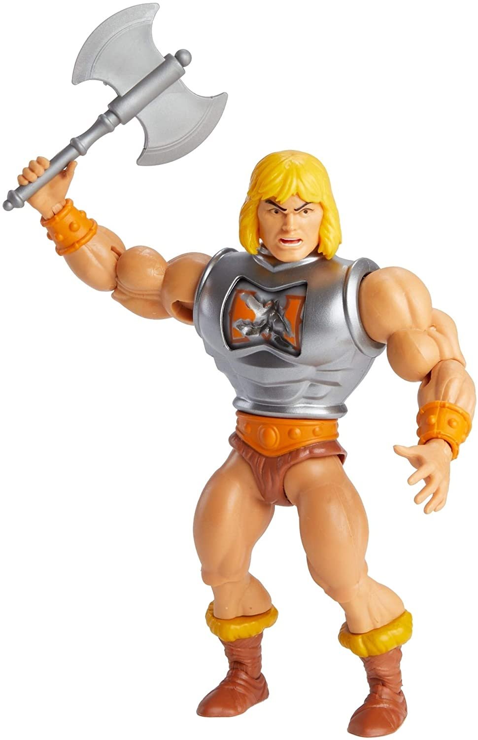 Masters of the Universe Origins Deluxe He-Man 5.5-in Action Figure, Battle Character for Storytelling Play and Display, Gift for 6 to 10-Year-Olds and Adult Collectors