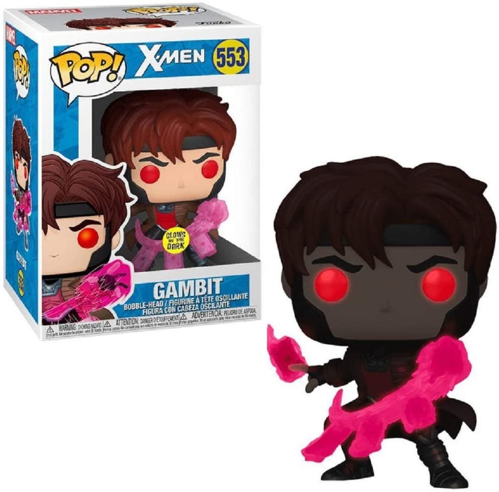 Funko Pop X-Men Gambit Glow-in-The-Dark Vinyl Figure