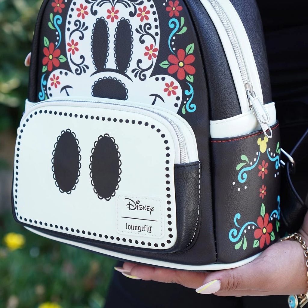 Loungefly Mickey Mouse Dia De Los Muertos Sugar Skull Mickey Mini-Backpack EE Exclusive