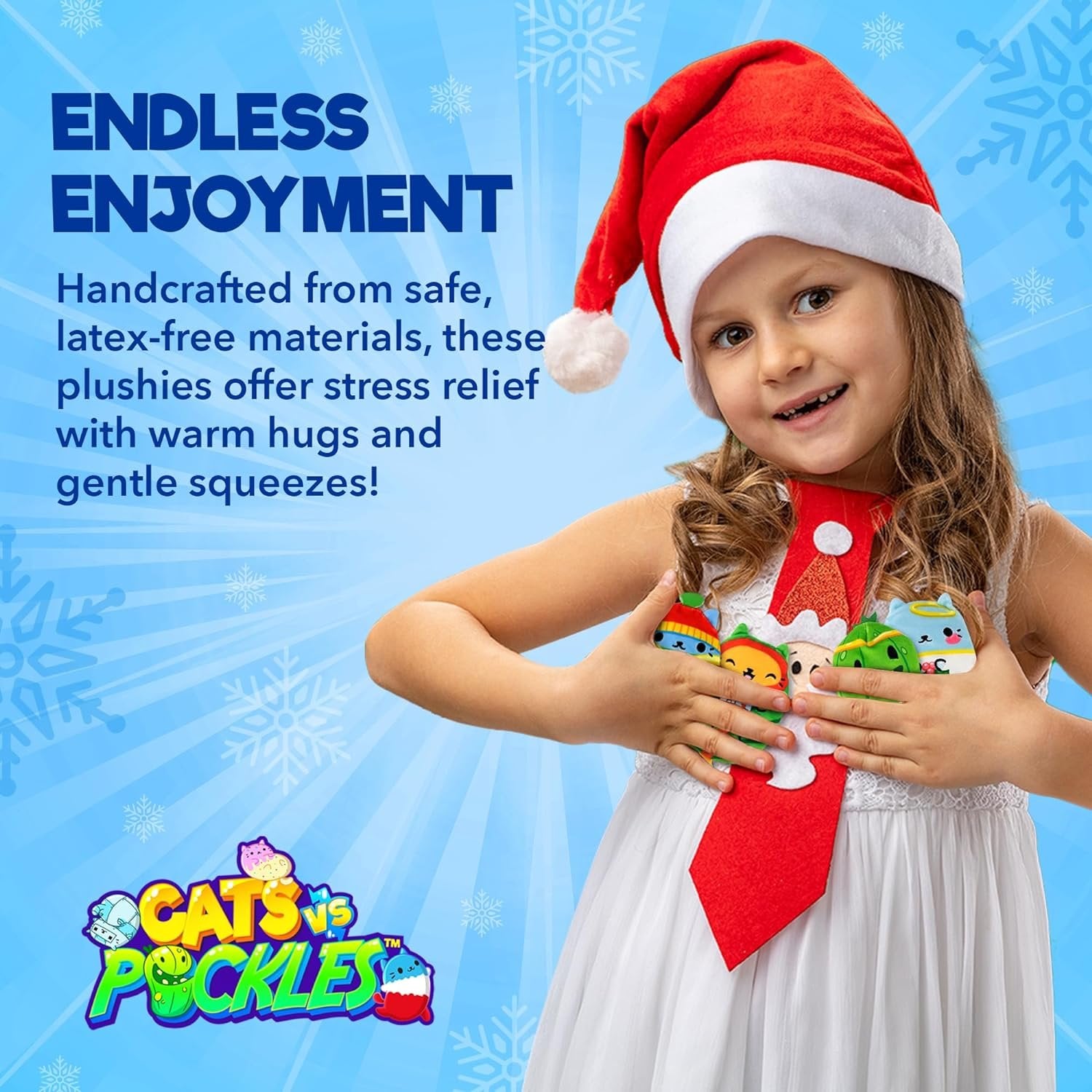 Cats vs Pickles 12pk Christmas Bean Mystery Bags | 4" Bean Filled Plushies for Advent Calendars | Blind Bags for Girls and for Boys | Surprise Bean Collectibles for Kids & Adults | 12-pack