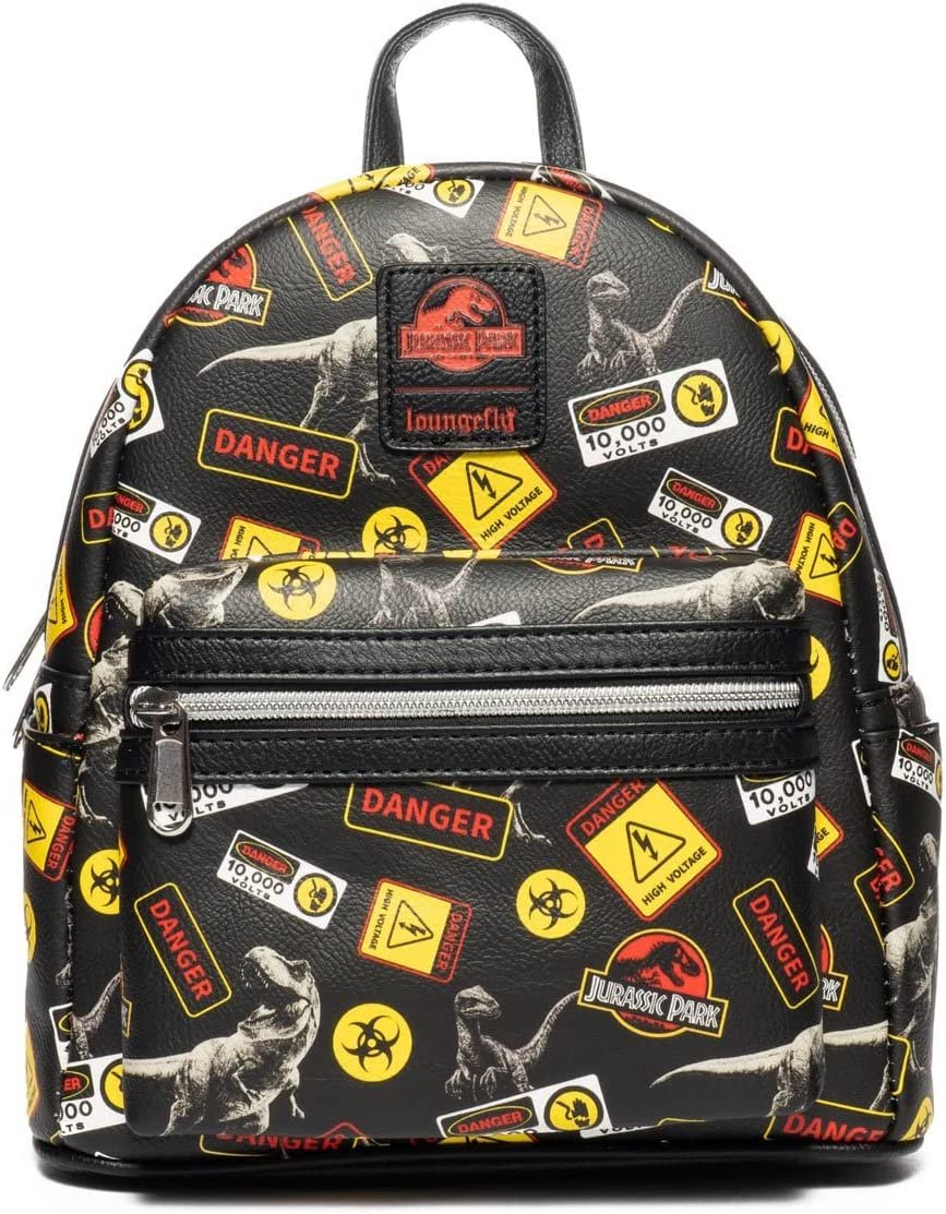 Jurassic Park Warning Signs Mini-Backpack - Entertainment Earth Exclusive