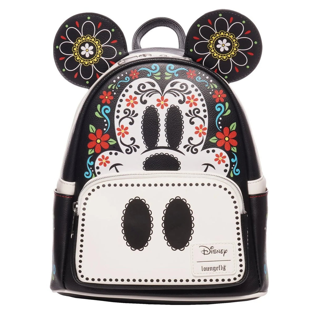 Loungefly Mickey Mouse Dia De Los Muertos Sugar Skull Mickey Mini-Backpack EE Exclusive